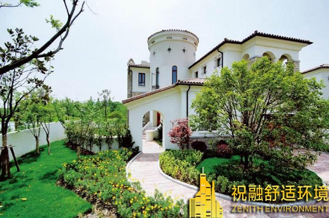 上海天马高尔夫别墅地源热泵+地暖+生活热水+新风+除湿